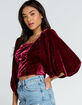 FREE PEOPLE Velvet Open Back Womens Top image number 3