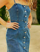 RSQ Womens Button Front Denim Dress image number 6