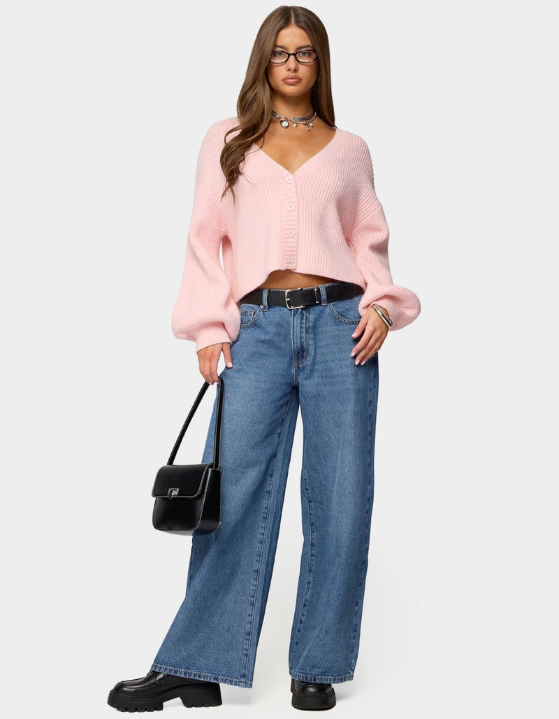 EDIKTED Skye Low Rise Baggy Jeans image number 9