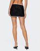 EDIKTED Klea Velvet Embroidery Mini Skirt image number 4