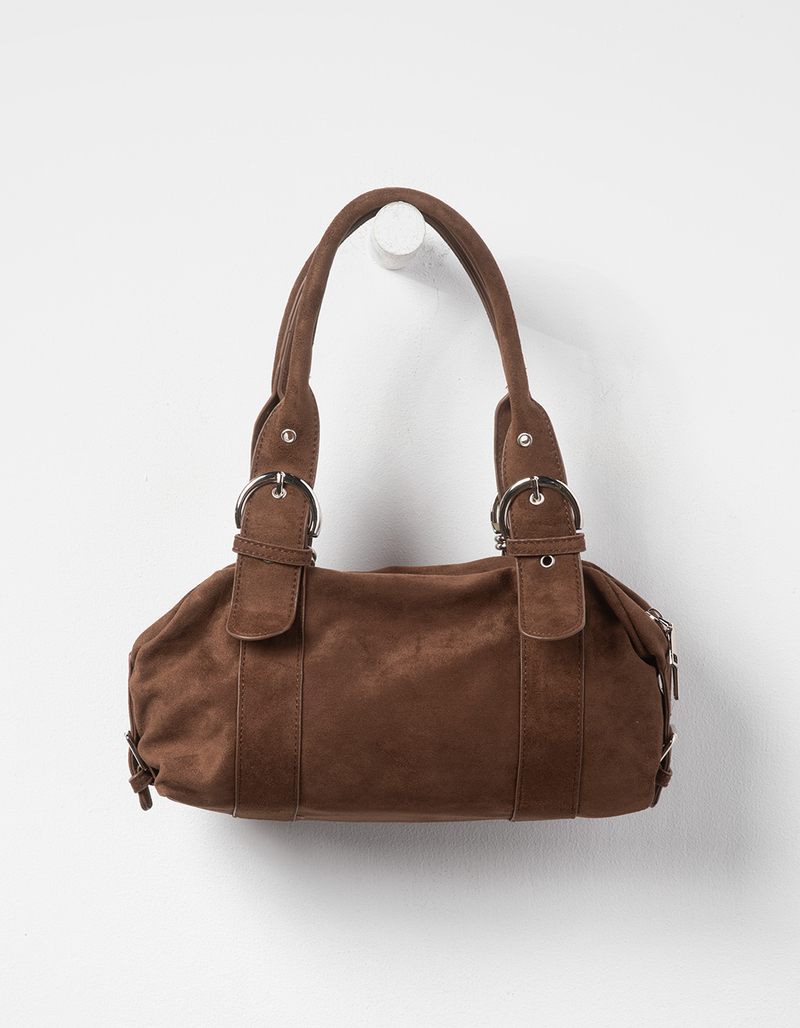 Studded Faux Suede Shoulder Bag  image number 9