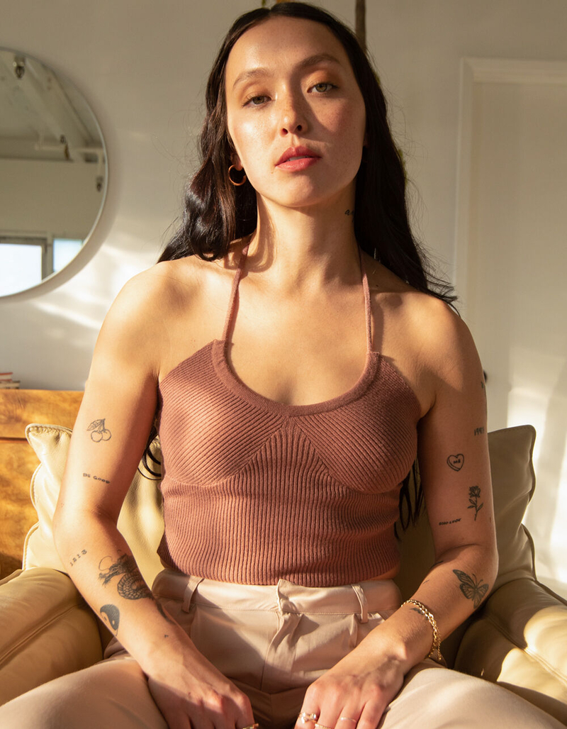 WEST OF MELROSE Womens Bandeau Halter Top image number 0