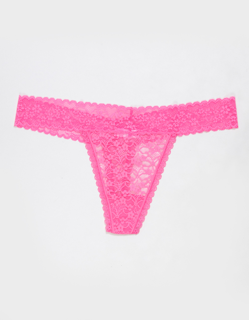 FULL TILT Allover Lace Thong image number 0