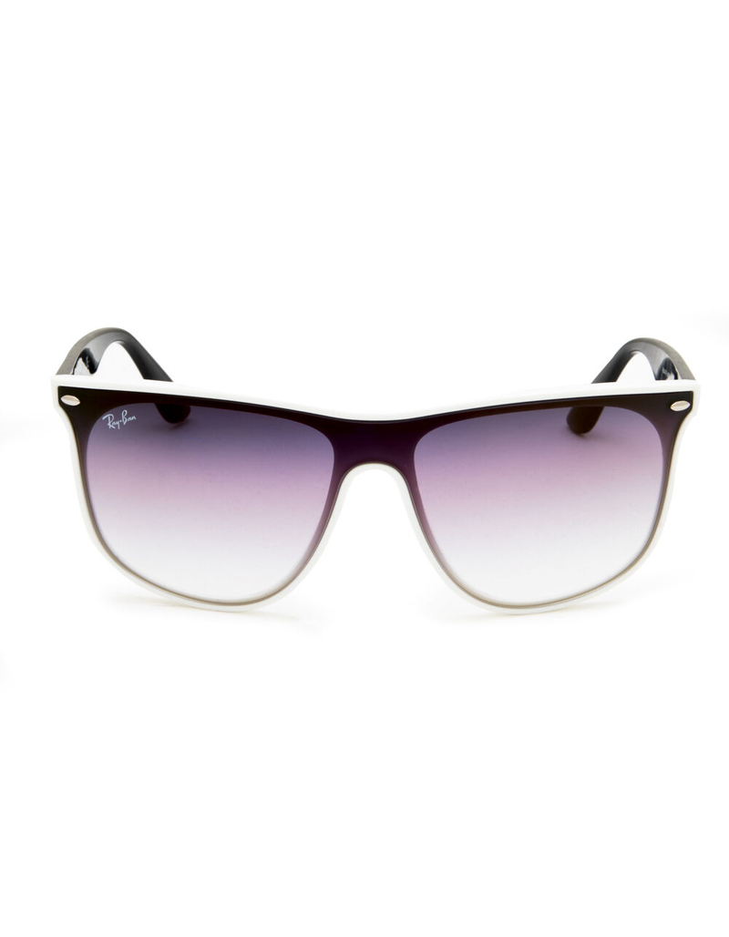 RAY-BAN Blaze RB4447N White & Violet Gradient Mirror Sunglasses image number 1