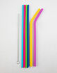 Silicone Neon Reusable Straws image number 1