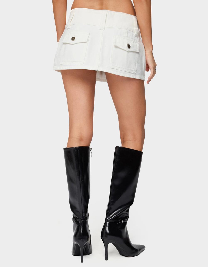 EDIKTED Petite Mckinley Denim Mini Skirt image number 2