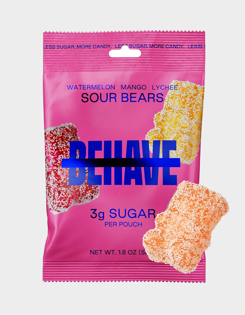 BEHAVE Sour Bears Gummy Candy image number 0