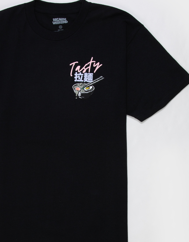 BECAUSE WEEKEND Ramen Mens Tee image number 3
