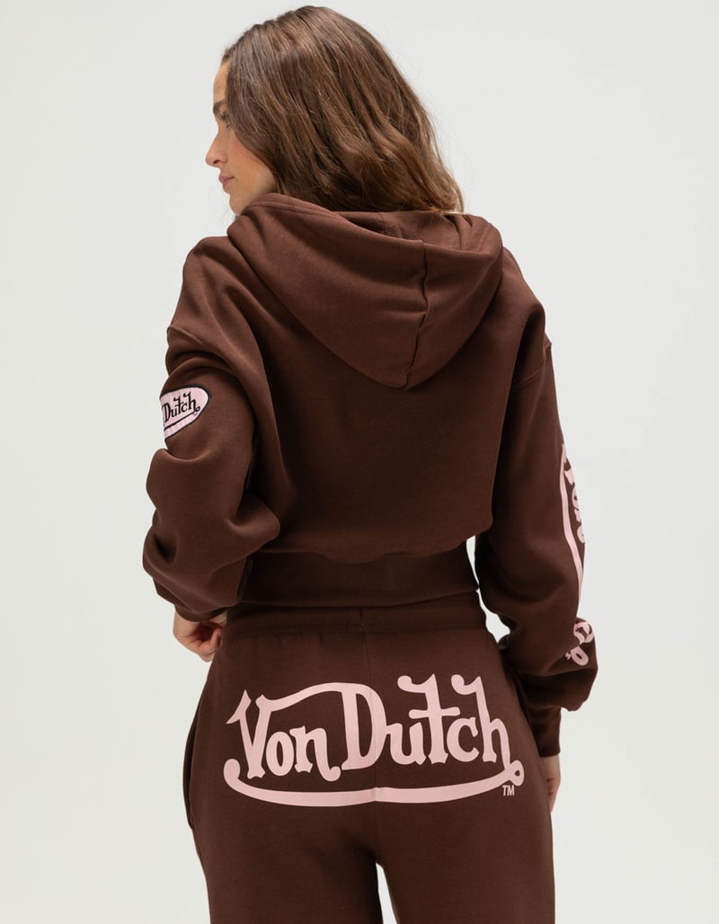 VON DUTCH Logo Womens Zip-Up Hoodie image number 3