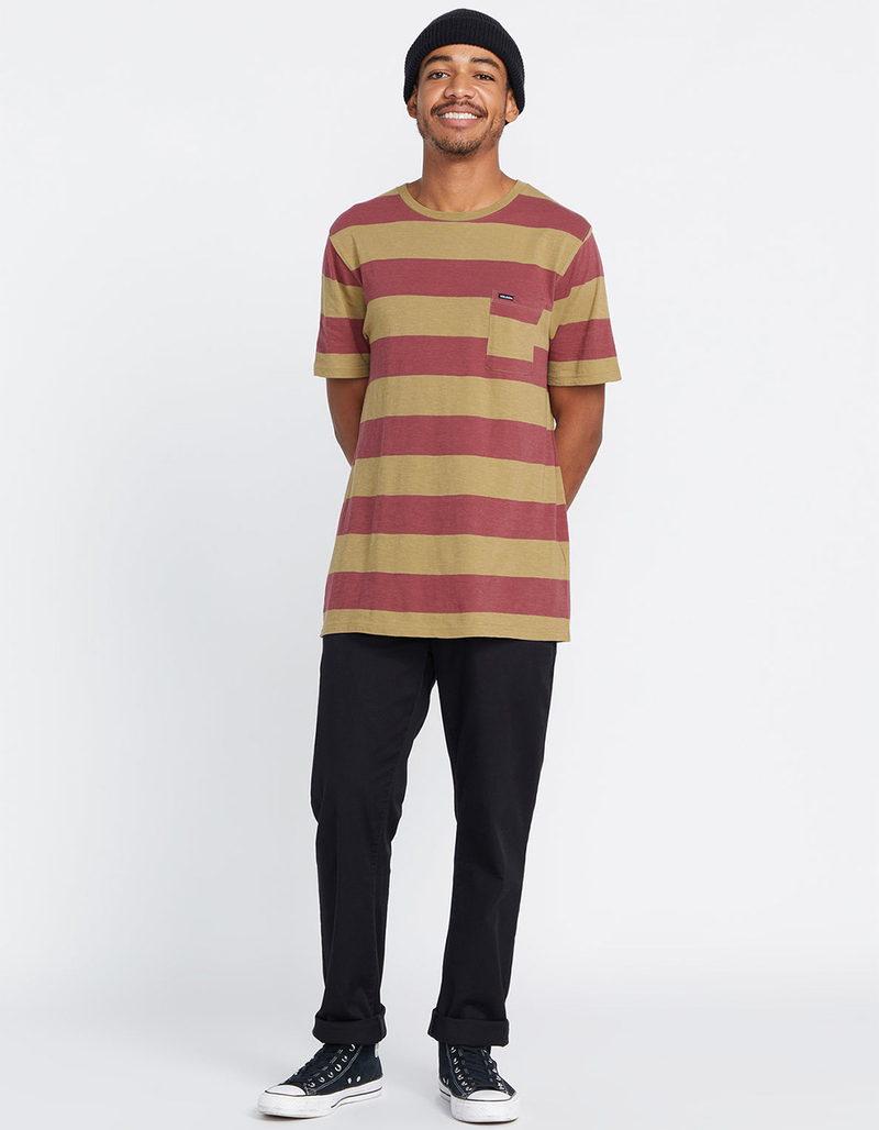 VOLCOM Bolders Crew Mens Stripe Pocket Tee image number 2
