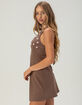 FULL TILT Womens Embroidered Halter Dress image number 3