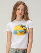 SUGAR FLOWER Airbrush Beach Womens Baby Tee image number 1