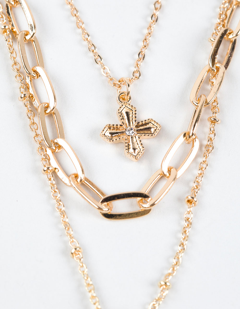 FULL TILT Layered Chain/Cross Necklace image number 2