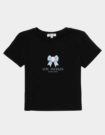 LOS ANGELES Bow Baseball Department Womens Baby Tee Primary Image