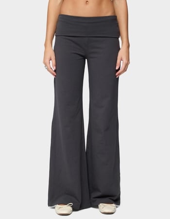 EDIKTED Wide Leg Foldover Pants Primary Image