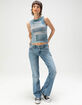 THRILLS Shades Of Indigo Womens Sleeveless Mesh Crop Top image number 2