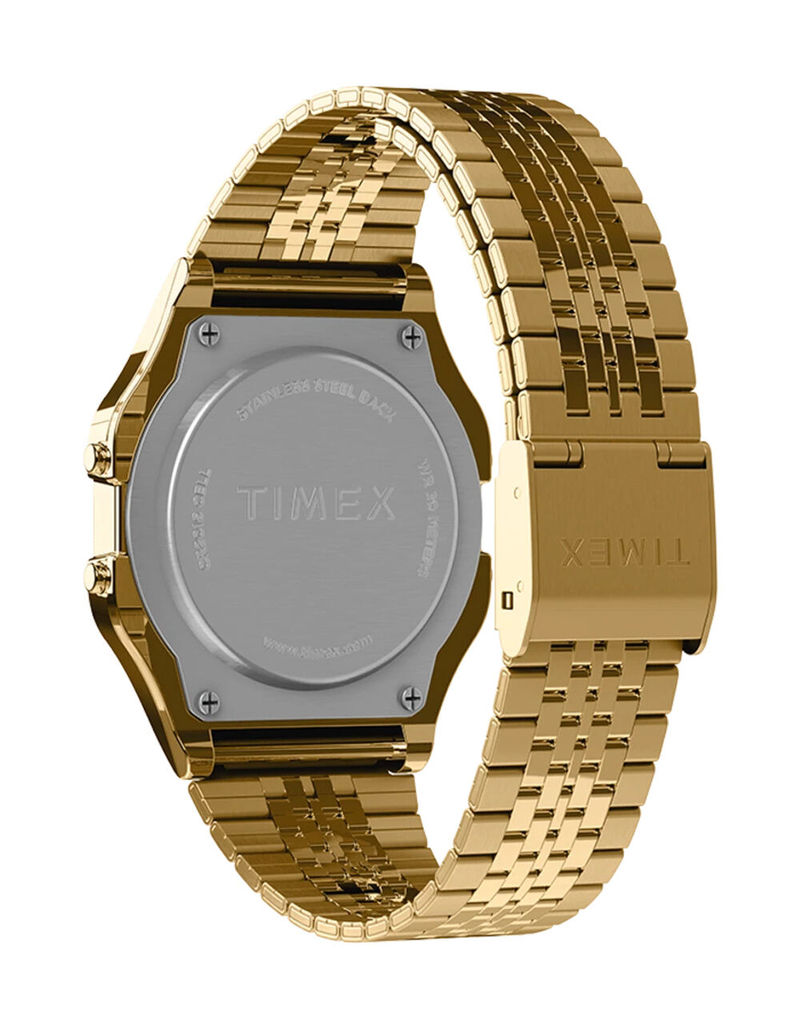 TIMEX T80 Rainbow 34mm Stainless Steel Gold Bracelet Watch image number 3