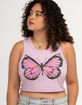 FULL TILT Butterfly Womens Crop Tank Top image number 1