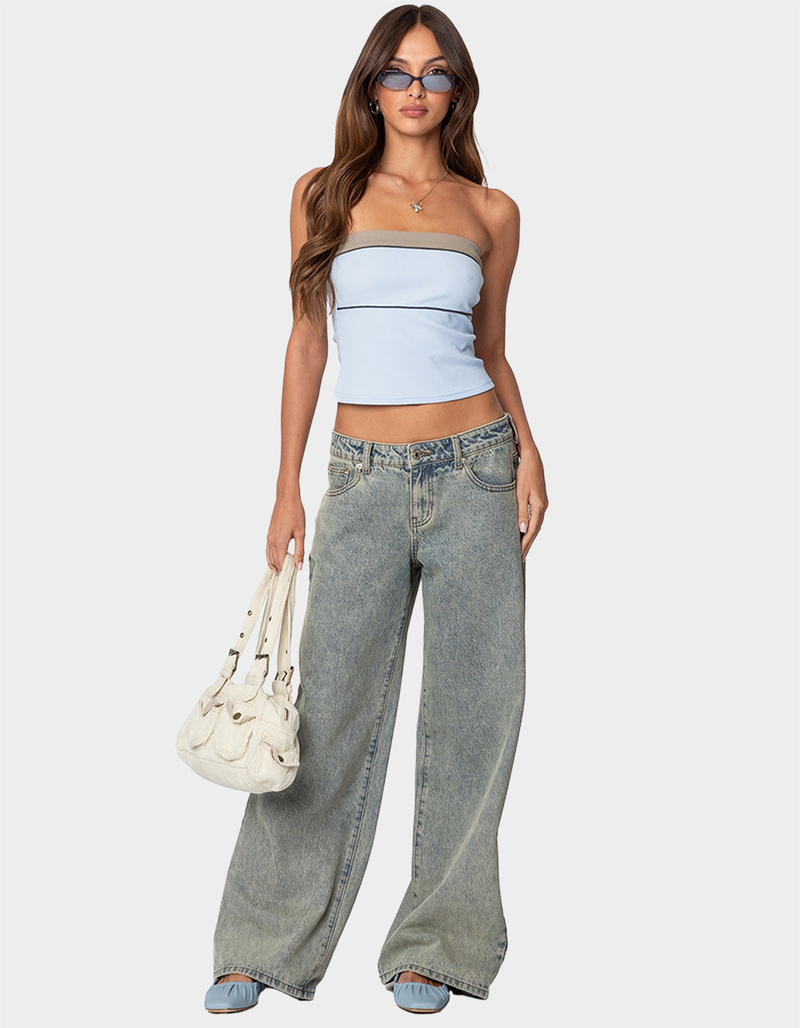 EDIKTED Ciara Ribbed Tube Top image number 1