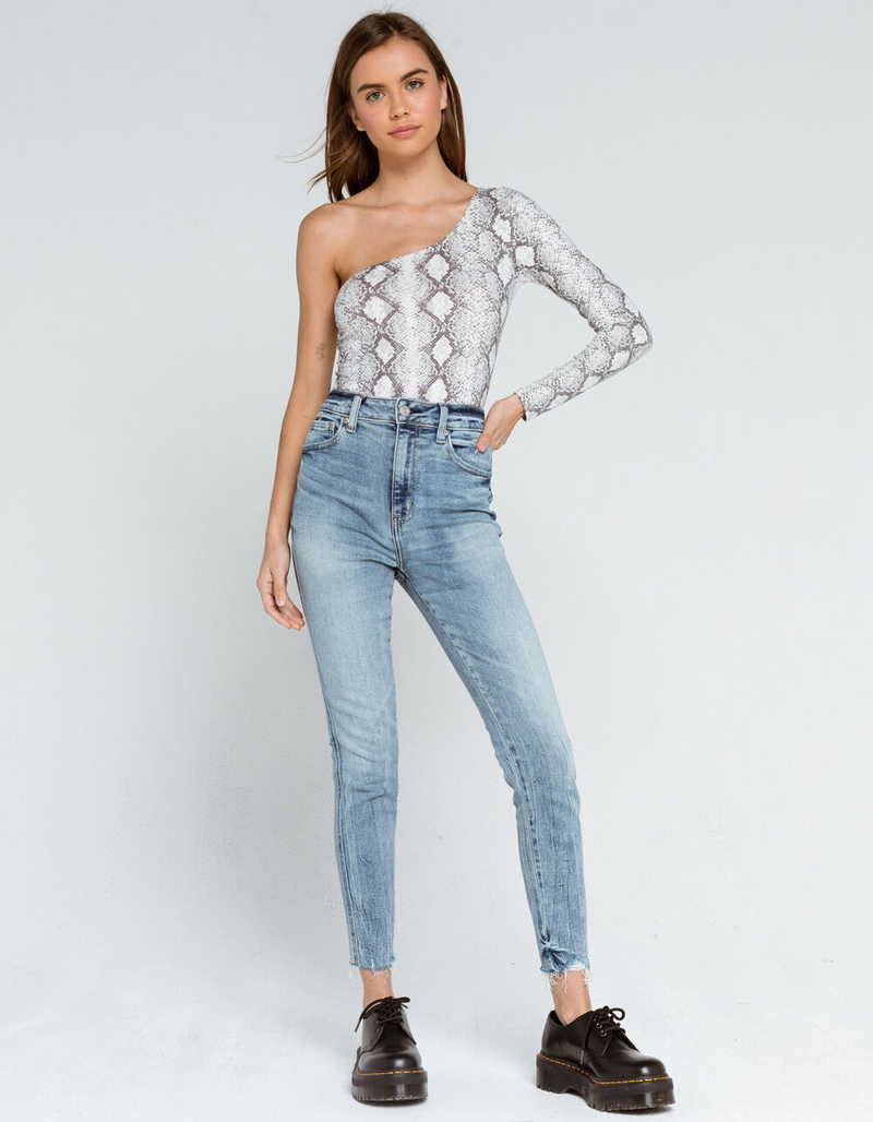 WEST OF MELROSE Snake It Out One Shoulder Bodysuit image number 3