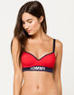 TOMMY HILFIGER Seamless Logo Lightly Lined Red Bralette image number 1