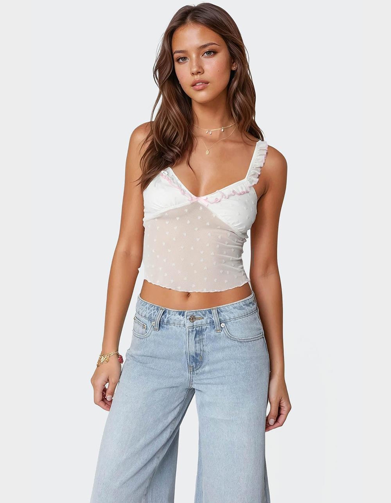 EDIKTED Posey Sheer Tank Top image number 0