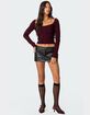 EDIKTED Ansley Lacey Cable Knit Top image number 5