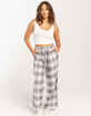 FULL TILT Plaid Womens Pajama Pants image number 1