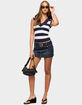 EDIKTED Briarie Striped Knit V-Neck Top image number 5