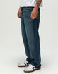 RSQ Mens Loose Dark Wash Jeans image number 2