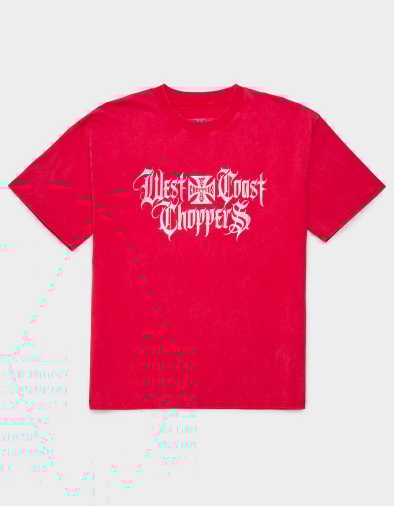 WEST COAST CHOPPERS Red Wings Mens Tee image number 1