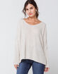 RSQ Oversized V Neck Womens Pullover Tunic Sweater image number 1