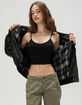 BDG Urban Outfitters Leon Womens Faux Leather Bomber Jacket image number 5