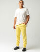 RSQ Fleece Mens Light Yellow Jogger Sweatpants image number 6