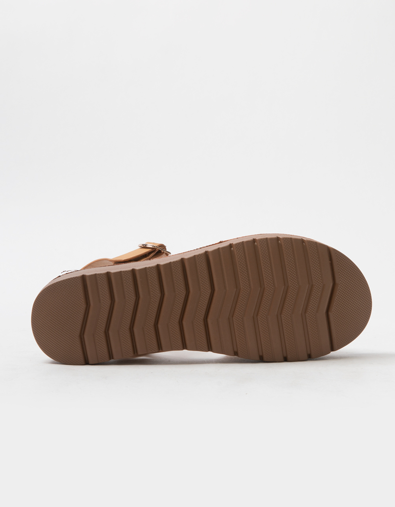 SODA Ankle Strap Womens Mini Flatform Sandals image number 2