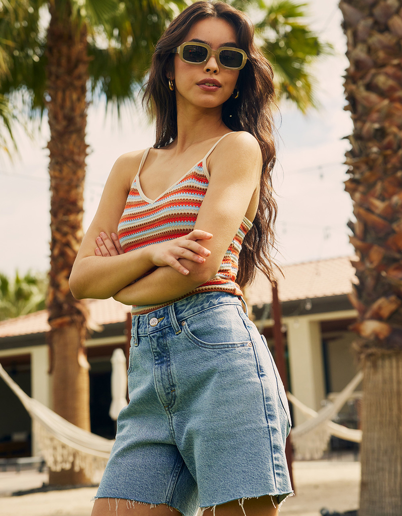 LEE Loose Cut off Rider Womens Denim Shorts image number 6