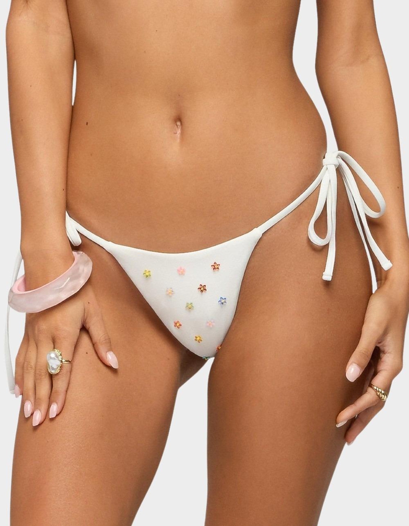 EDIKTED Luz Beaded String Bikini Bottoms image number 0