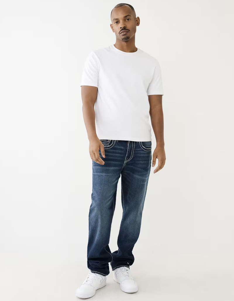 TRUE RELIGION Ricky Big T Flap Mens Relaxed Straight Jeans image number 0