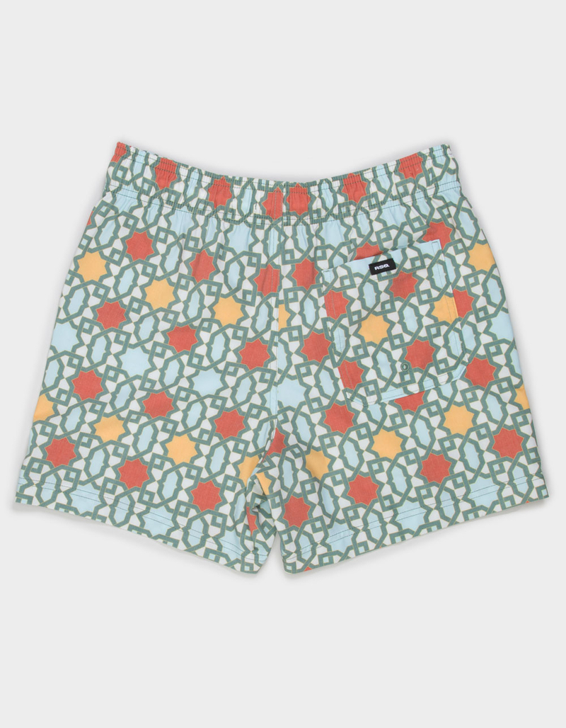 RSQ Mens Tile 5" Swim Shorts image number 1