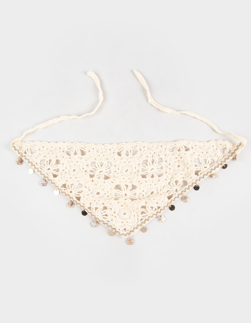 FULL TILT Crochet Floral Charm Headscarf image number 2