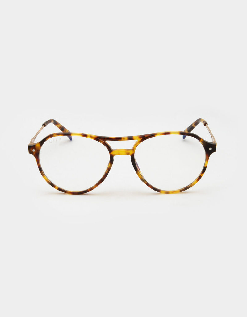 DIFF EYEWEAR Miller Amber Tortoise Blue Light Glasses image number 1