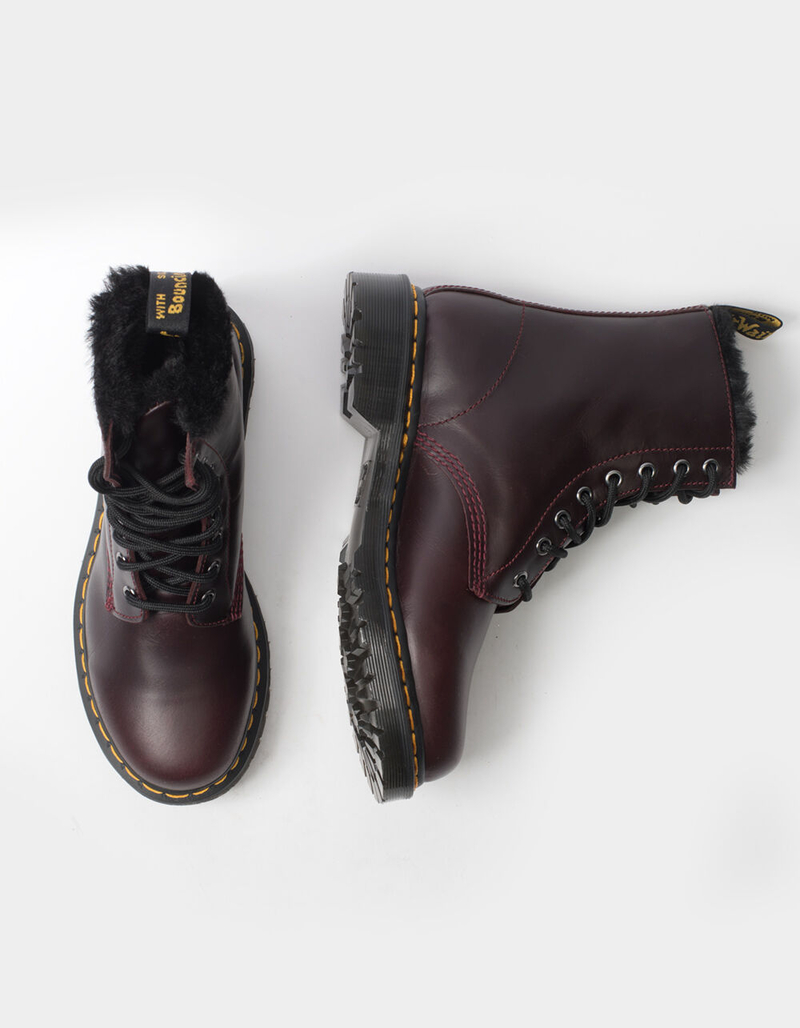 DR. MARTENS 1460 Serena Faux Fur Lined Lace Up Womens Boots image number 4