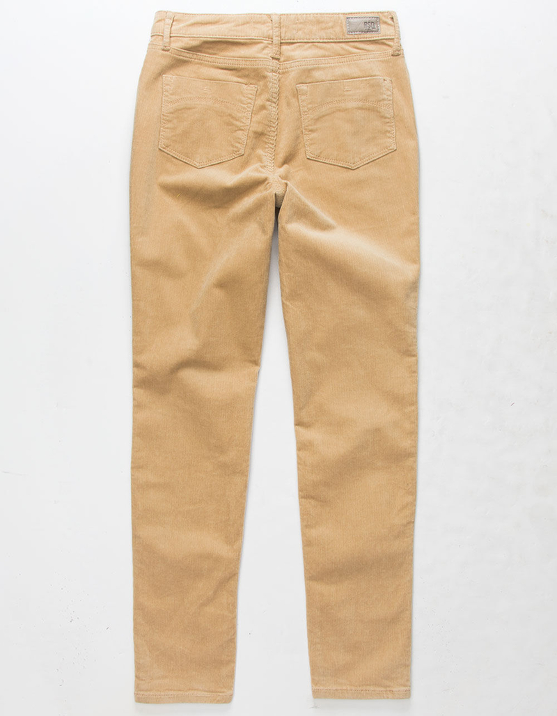 RSQ Ibiza Exposed Button Corduroy Girls Camel Skinny Jeans image number 4