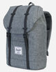 HERSCHEL SUPPLY CO. Retreat Raven Crosshatch & Black Backpack image number 3