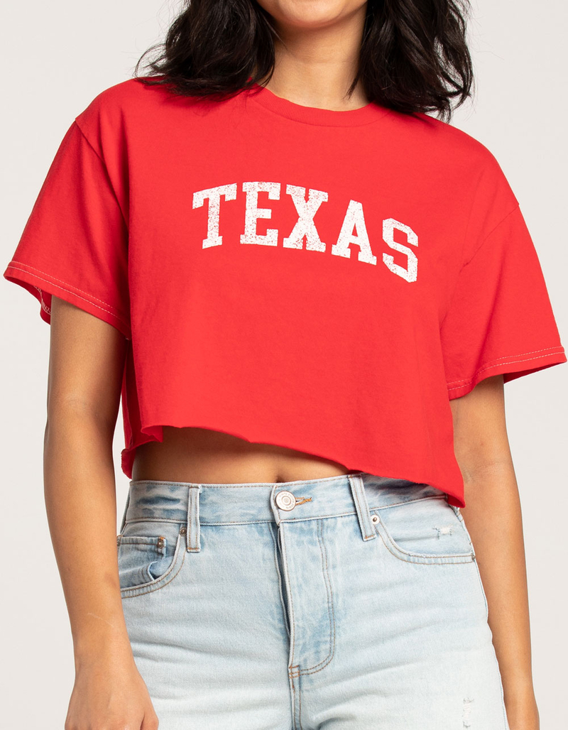 FULL TILT Texas Womens Crop Tee image number 1