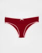 FULL TILT Bow Lace Trim Rib Cheeky Panties image number 1