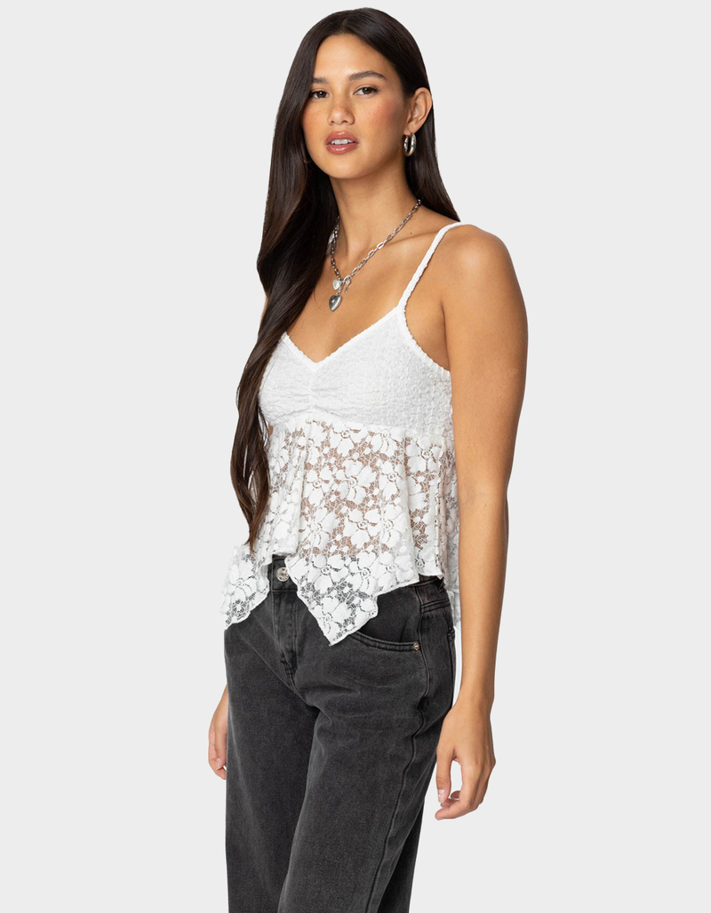 EDIKTED Orchid Sheer Lace Top image number 2