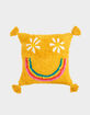 NATURAL LIFE Tufted Smiley Throw Pillow image number 1