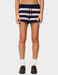 EDIKTED Amaris Striped Knit Shorts image number 1