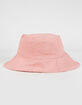 Solid Cotton Womens Pink Bucket Hat image number 1